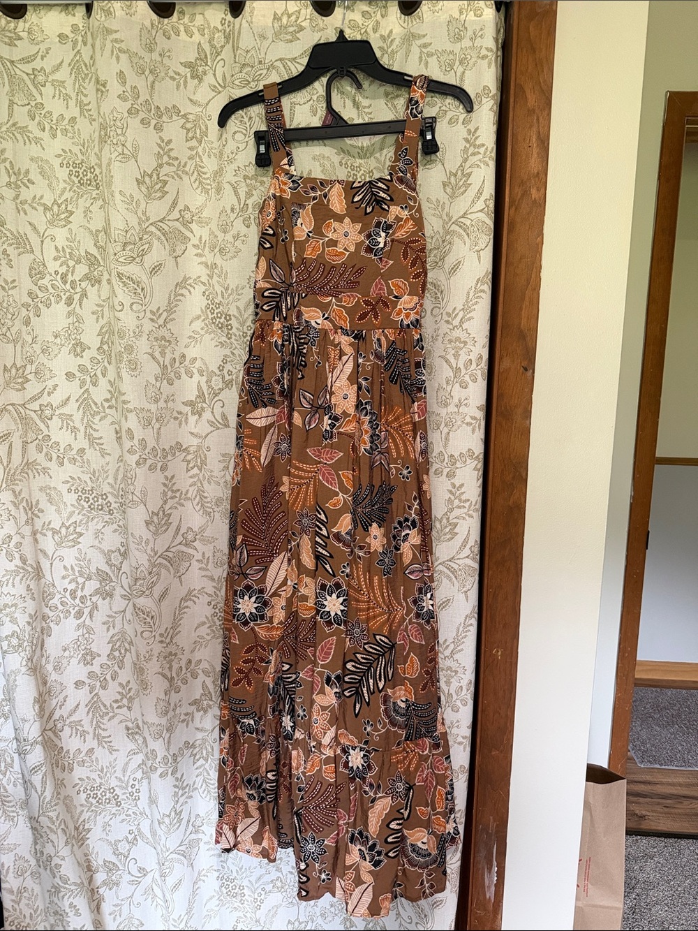 Rachel Zoe Brown Floral Maxi Dress with Straps
